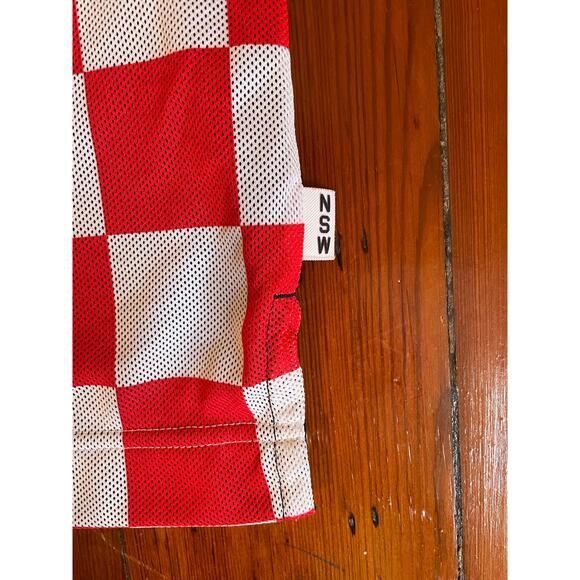 Nike NSW Reversible Tank Top Large Black Swoosh Red Check Mesh Jersey - Picture 10 of 10